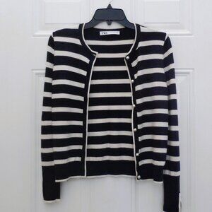 Zara Knit Cardigan with Pearl Buttons S